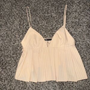 Zara Cream Pinstripe Camisole